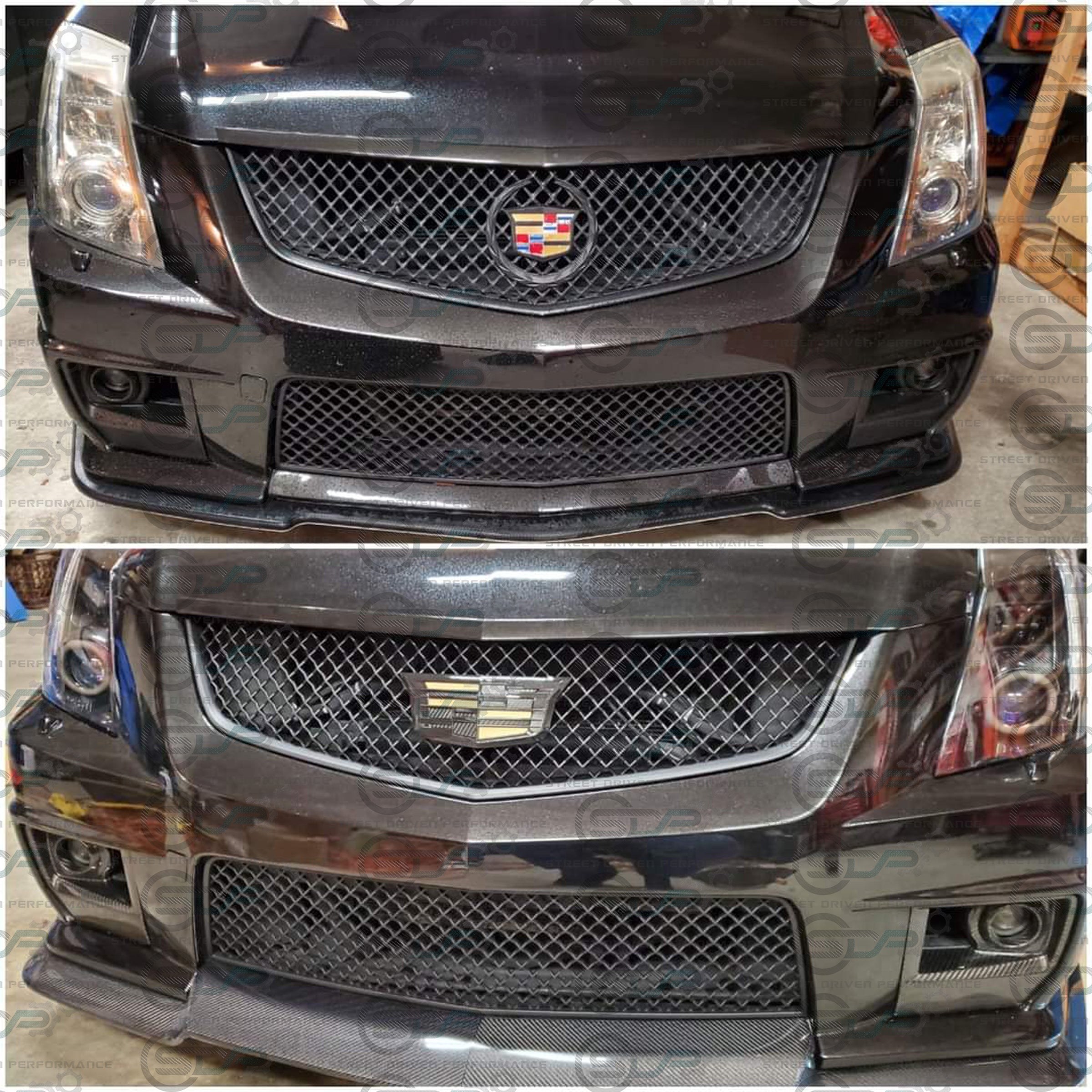 2009-2015 CTS-V V2 - Carbon Fiber "V3 style" front lip splitter ground effects